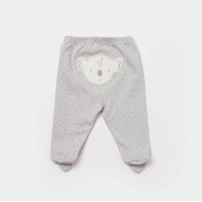 Bibaby Biorganic Koala Jungle Patikli Pantolon 57888 Gri