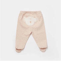 Bibaby Biorganic Koala Jungle Patikli Pantolon 57888 Pembe