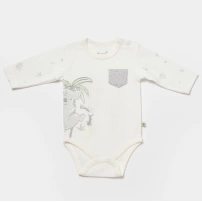 Bibaby Biorganic Koala Jungle Uzun Kol Bebek Body 56969 Gri