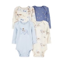 Carters Erkek Bebek Uzun Kollu Body Set 4lü Paket 1R320310 Renkli