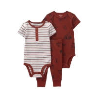 Carters Layette Erkek Bebek 3Lü Set 1P571410 Kırmızı