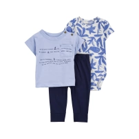 Carters Layette Erkek Bebek 3Lü Set 1Q924810 Karışık Renkli