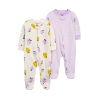 Carters Layette Kız Bebek 2Li Tulum 1Q470810 Karışık Renkli