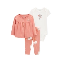 Carters Layette Kız Bebek 3Lü Hırkalı Set 1P559210 Karışık Renkli