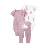 Carters Layette Kız Bebek 3Lü Set 1P596710 Karışık Renkli