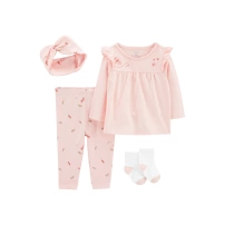 Carters Layette Kız Bebek 4Lü Set 1P559310 Karışık Renkli