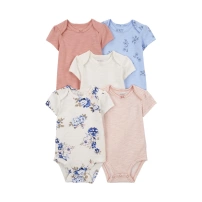 Carters Layette Kız Bebek 5Li Kısa Kol Body 1Q934310 Karışık Renkli