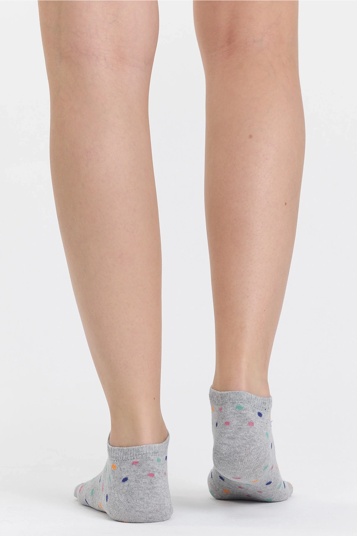 4lü Puantiye Desenli Patik Çorap