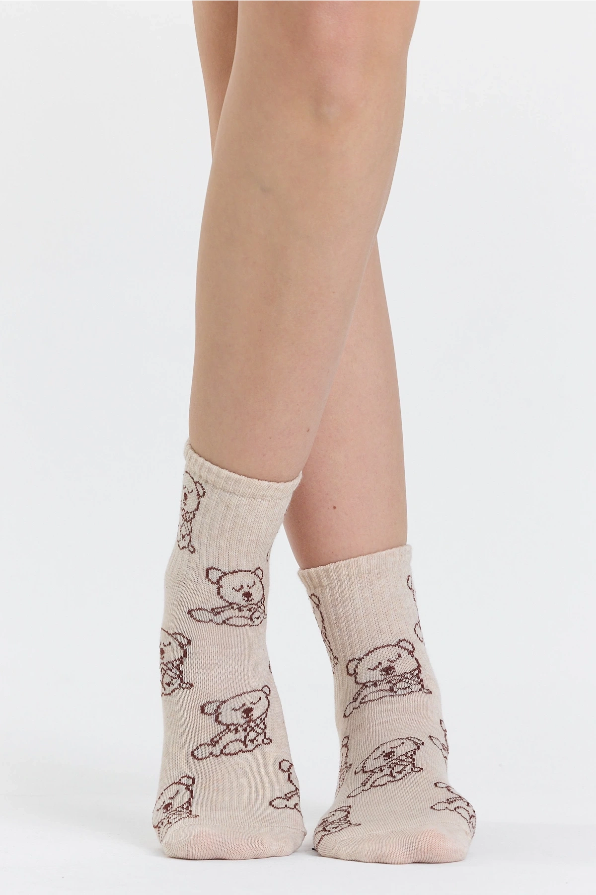4lü Sevimli Ayı Desenli Çorap Seti
