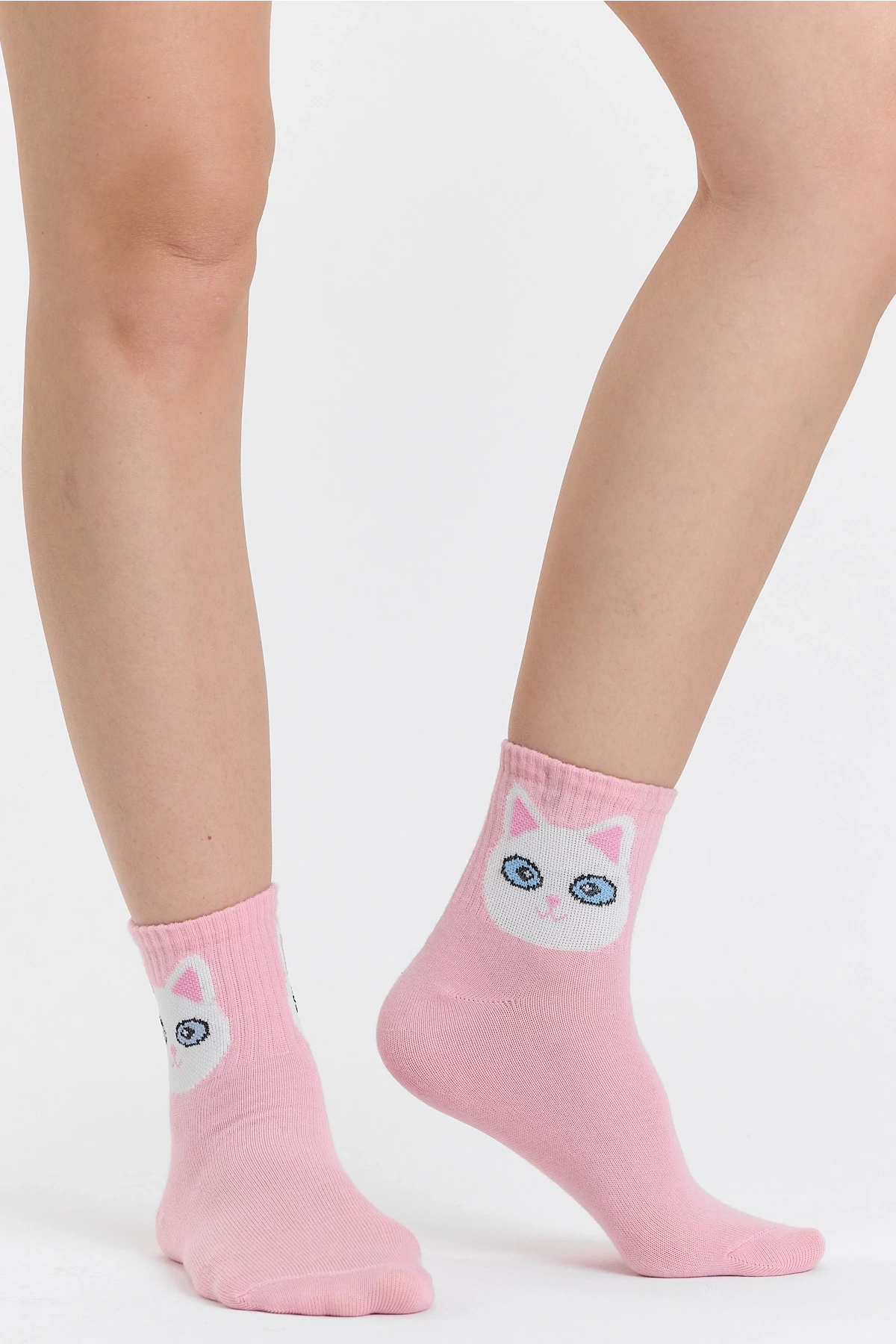 4lü Sevimli Kedi Kolej Çorap Seti