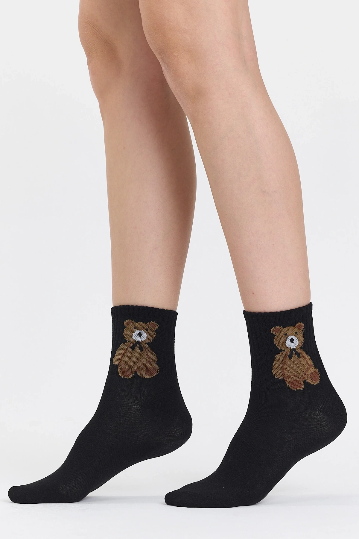 4lü Yıldızlı Ayı Desenli Çorap Seti