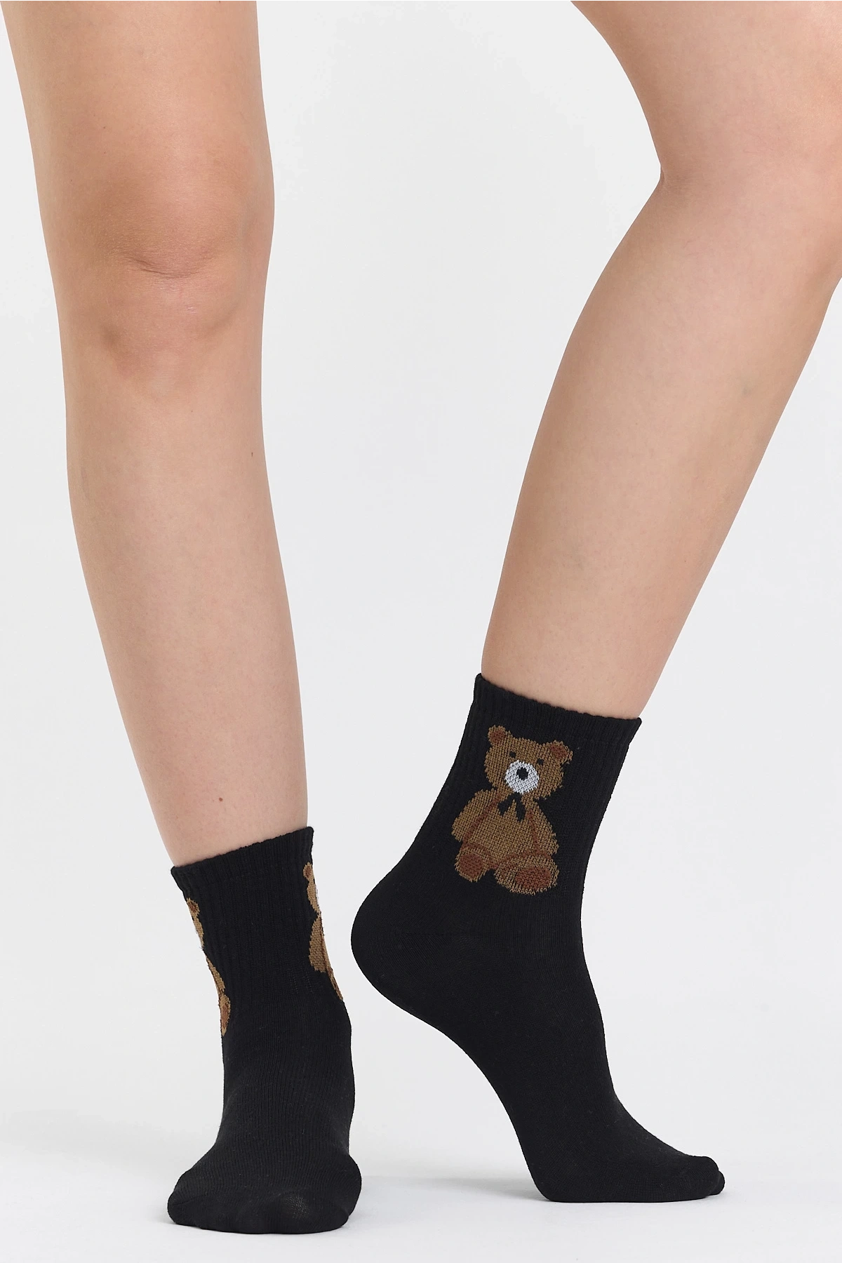 4lü Yıldızlı Ayı Desenli Çorap Seti