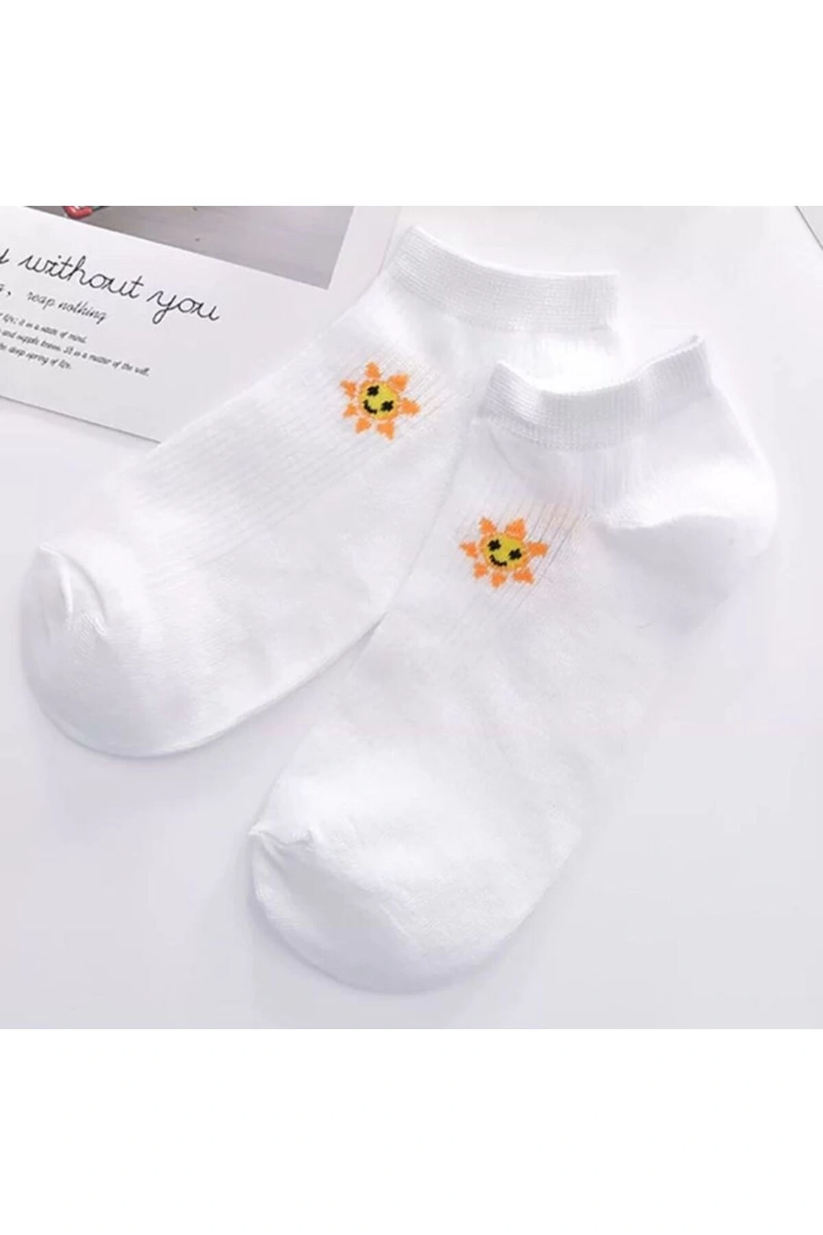 5li Eğlence Desenli Kısa Çorap