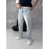 Yıkamalı Orta Şerit Baggy Pantolon