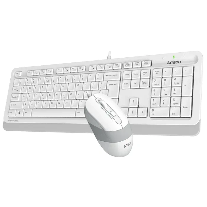 A4 TECH F1010 Kablolu USB Q Trk Beyaz Klavye - Mouse Set