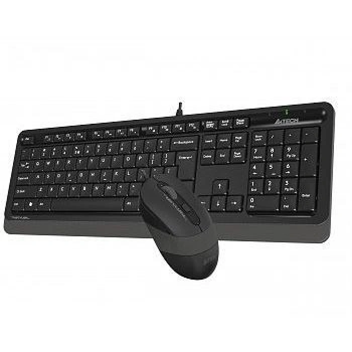 A4TECH F1010 Kablolu USB Q Trk Siyah/Gri Klavye - Mouse Set