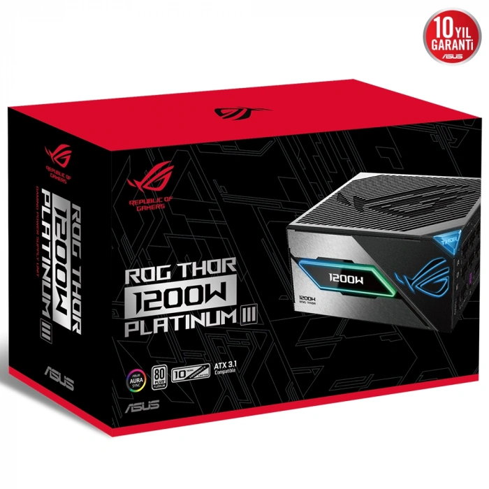 ASUS 1200W 80+ PLATINUM ROG THOR 1200P3 Tam Modüler Power Supply