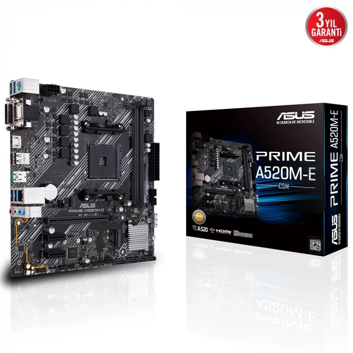 ASUS A520M-E PRIME CSM DDR4 HDMI DP PCIE 4.0 AM4 mATX