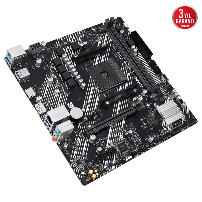 ASUS PRIME A520M-K ARGB DDR4 HDMI-DP PCIE 4.0 AM4 mATX