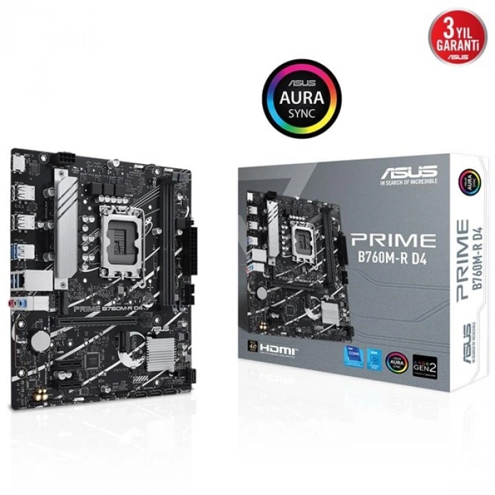 ASUS PRIME B760M-R DDR4 HDMI PCIE 4.0 1700p mATX