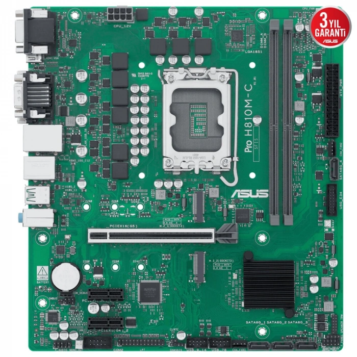 ASUS PRO H810M-C CSM DDR5 HDMI DP PCIE 4.0 1851p mATX