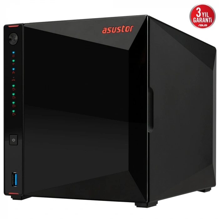 ASUSTOR 4diskli Celeron N5105 QC-16GB RAM-2-2.5GbE Nas Server AS5404T (47911)