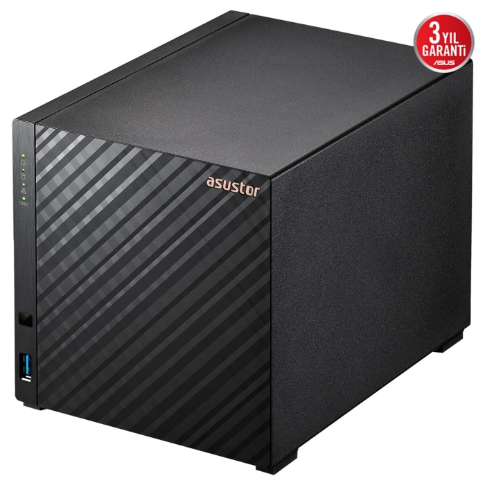 ASUSTOR 4diskli Realtek QC-1GB RAM-2.5GbE Nas Server AS1204T
