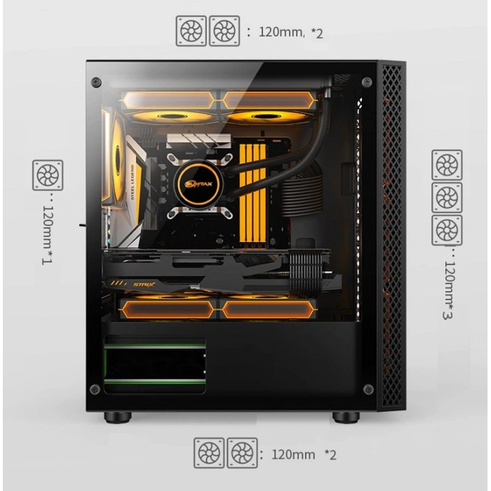 AZTECH 600w SKYLINE AZT04 RGB Gaming Mid-Tower Pc Kasası