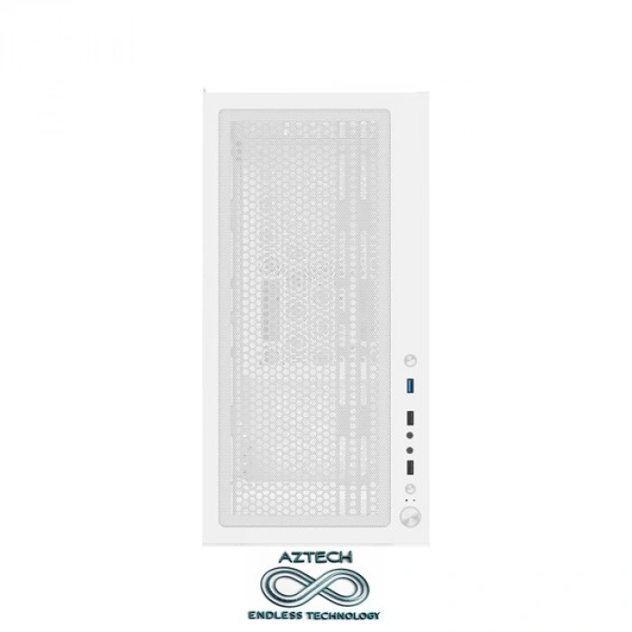 AZTECH AZT101 W Gaming Mid-Tower PC Kasası Beyaz