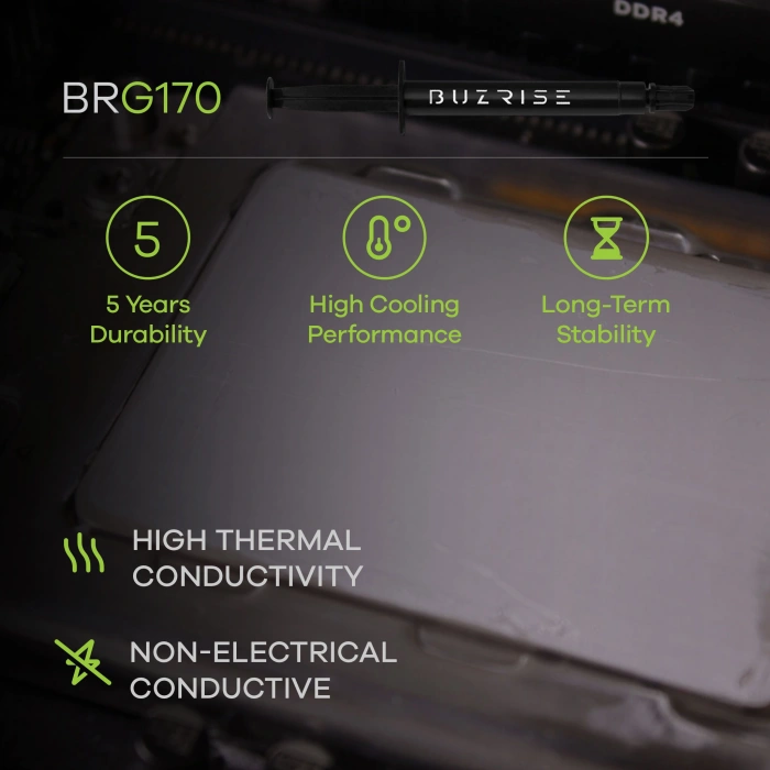 Buzrise BRG-170 2-gram Yüksek Performanslı Termal Macun 17W