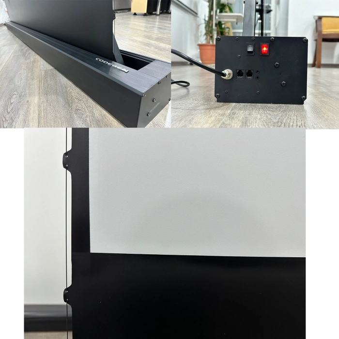 CODEGEN 212x123 cm Taşınabilir Portatif Elektrikli Pull Up Floor Screen Projeksiyon Perdesi PEX-200