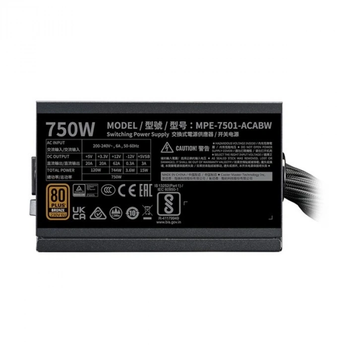 COOLERMASTER 750W 80+ BRONZE TD500 v2 KGNN75-STU Gaming E-ATX PC Kasası