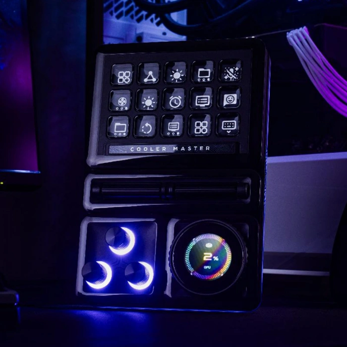 COOLERMASTER MasterHUB Encoder Modülü MHDD01AA22 1 IPS Dokunmatik Dial 63x63x29.2mm 59.7g Siyah Modüler Platform
