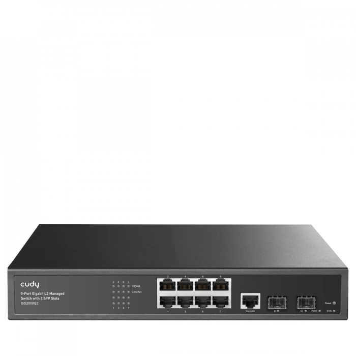 CUDY 8port Gigabit Yönetilebilir Switch GS2008S2