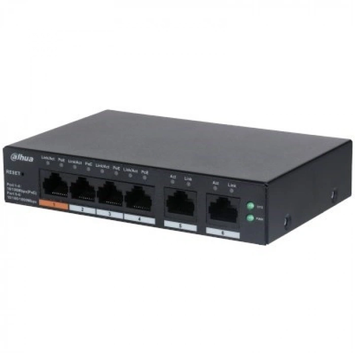 DAHUA 4port PoE 65w 2-Uplink 10/100 Cloud Yönetilebilir Switch CS4006-4ET-60