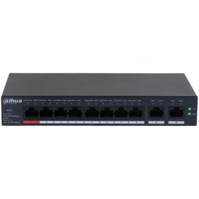 DAHUA 8port PoE 110w Gigabit Cloud Yönetilebilir Switch CS4010-8GT-110