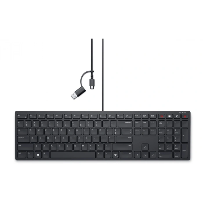 DELL Q TR KB525C PRO 580-BBSW Sessiz Kablolu TypeC Klavye