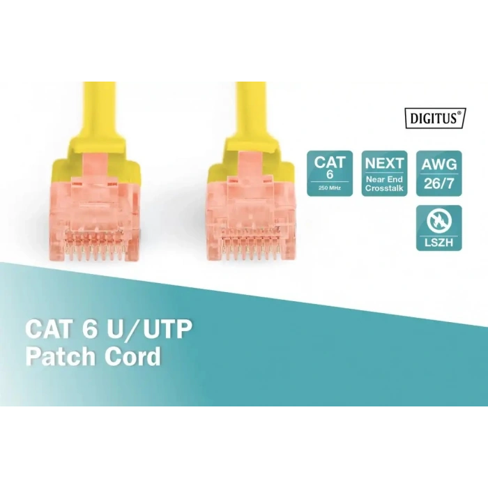 DIGITUS 5metre CAT6 Utp DK-1617-050/Y Sarı Patch Kablo