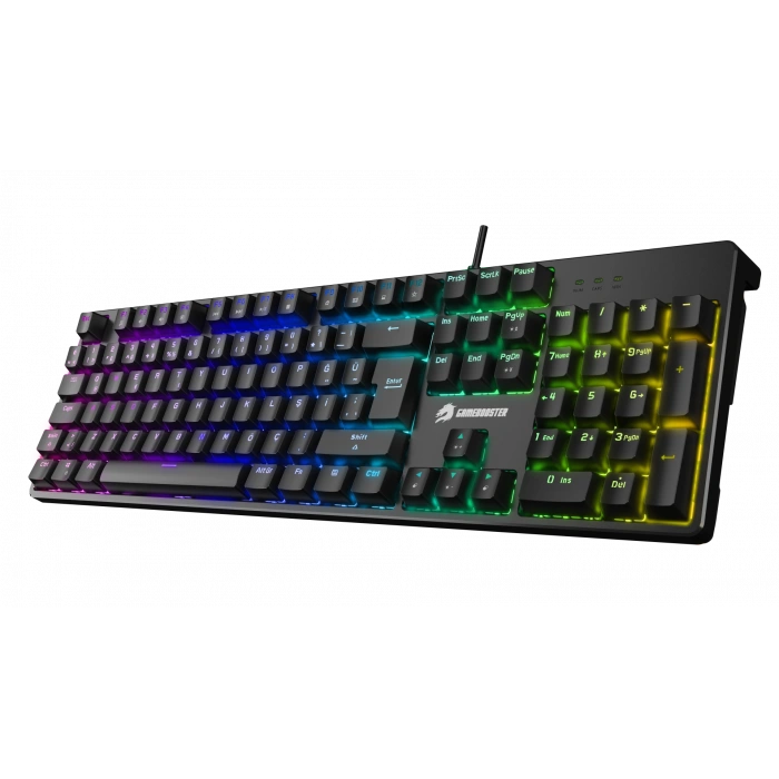 GAMEBOOSTER G24B Enigma Rainbow Aydınlatmalı Red Switch Mekanik Siyah Oyun Klavyesi