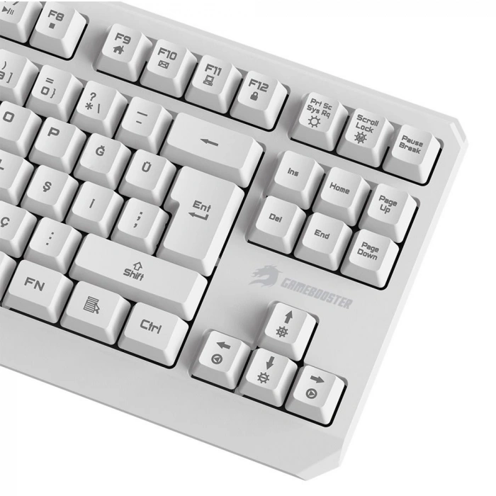 GAMEBOOSTER G75 ELYA Rainbow Aydınlatmalı Beyaz TKL Membrane Oyun Klavyesi