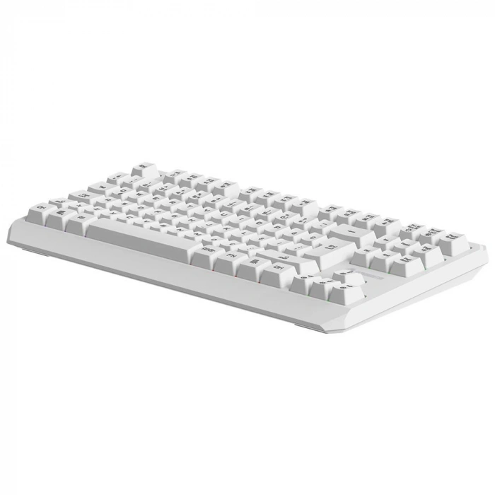 GAMEBOOSTER G75 ELYA Rainbow Aydınlatmalı Beyaz TKL Membrane Oyun Klavyesi