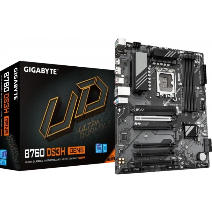GIGABYTE B760 DS3H GEN5 DDR5 HDMI-DP TYPEC PCIE 4.0 1700p ATX