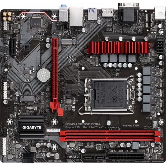 GIGABYTE B760M GAMING DDR4 HDMI-DP TYPEC PCIE 4.0 1700p mATX