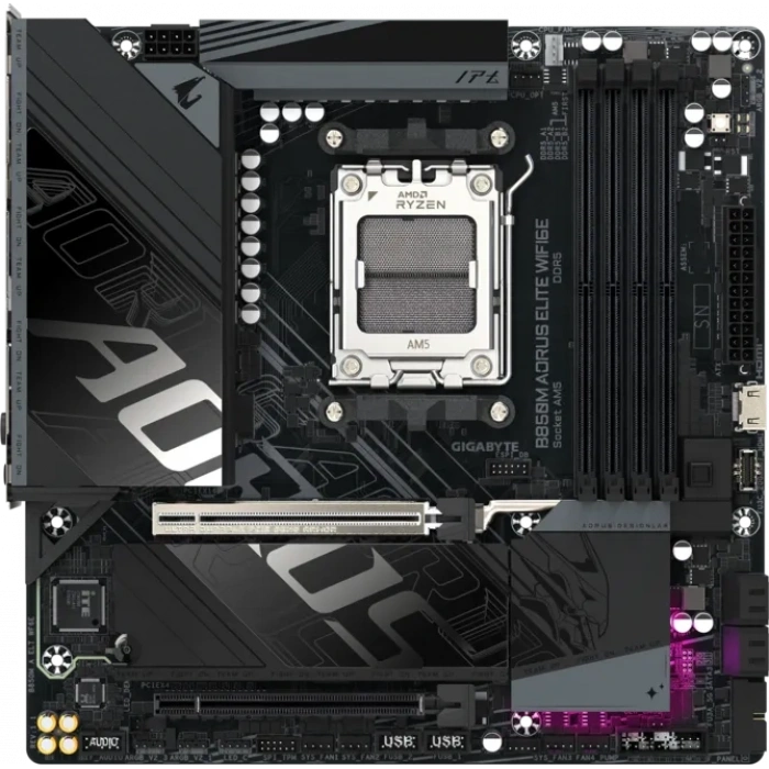 GIGABYTE B850M AORUS ELITE WIFI6E DDR5 HDMI-TP TYPEC PCEI 5.0 AM5 mATX