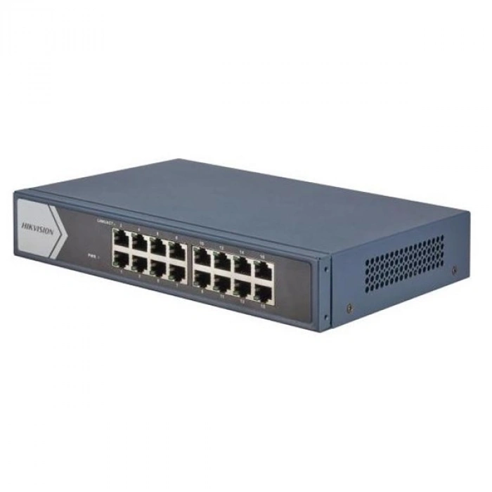 HIKVISION 16port  10/100 Yönetilemez Switch Metal DS-3E0516-E(B)
