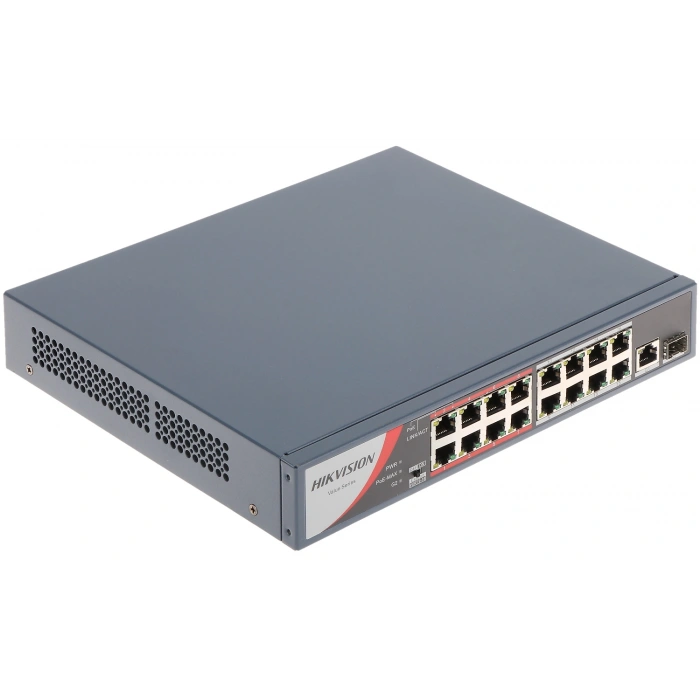 HIKVISION 16port PoE 130w 10/100 Yönetilemez Switch DS-3E0318P-E/M(B)