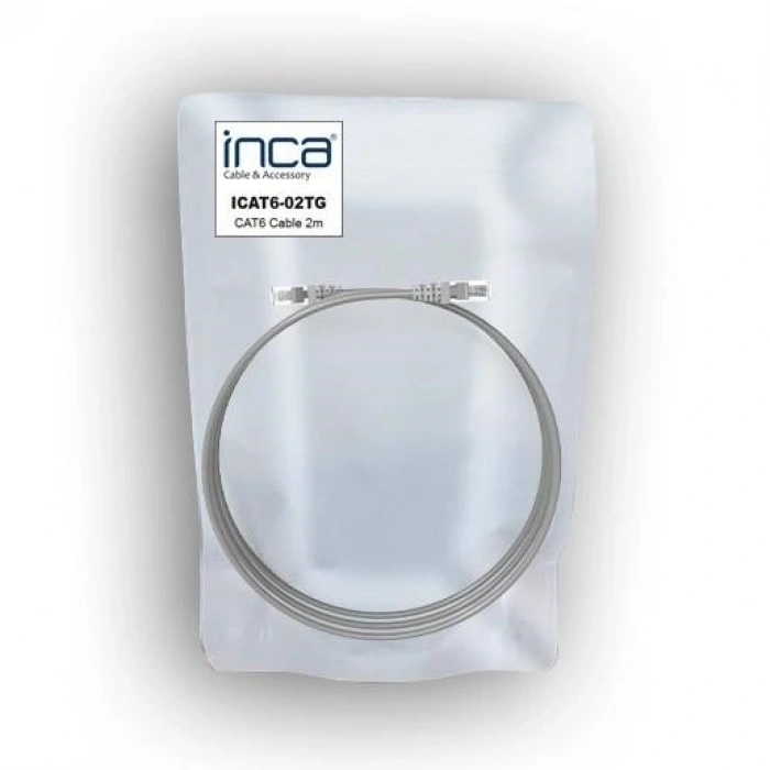 INCA 2metre CAT6 Utp ICAT6-02TG Gri Patch Kablo