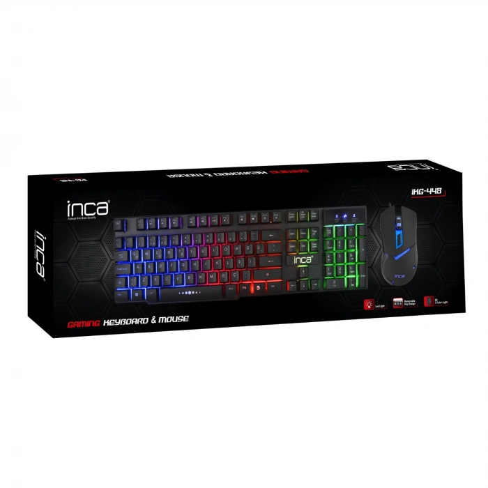 INCA IKG-448 Kablolu USB Q Trk Siyah Gaming Klavye - Mouse Set