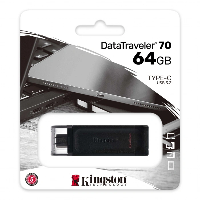 KINGSTON 64GB DT70/64GB TYPEC Usb 3.2 Bellek