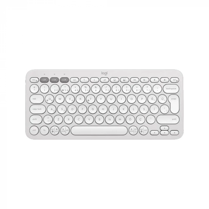 LOGITECH Pebble Keys 2 K380s Bluetooth Q Trk Beyaz Klavye (920-011859)
